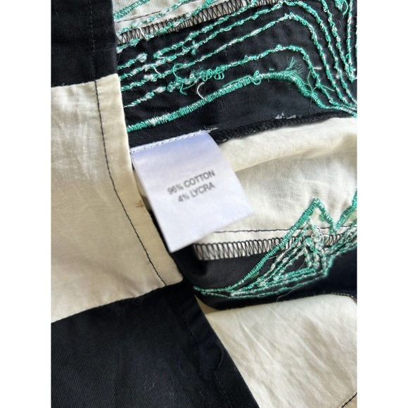 JUDITH MARCH NWT $100 Strapless embroidered anchor Floral Dress o/s black white - Picture 10 of 11